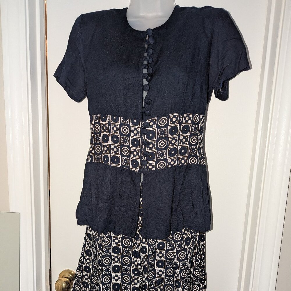 Vintage blouse and shorts set